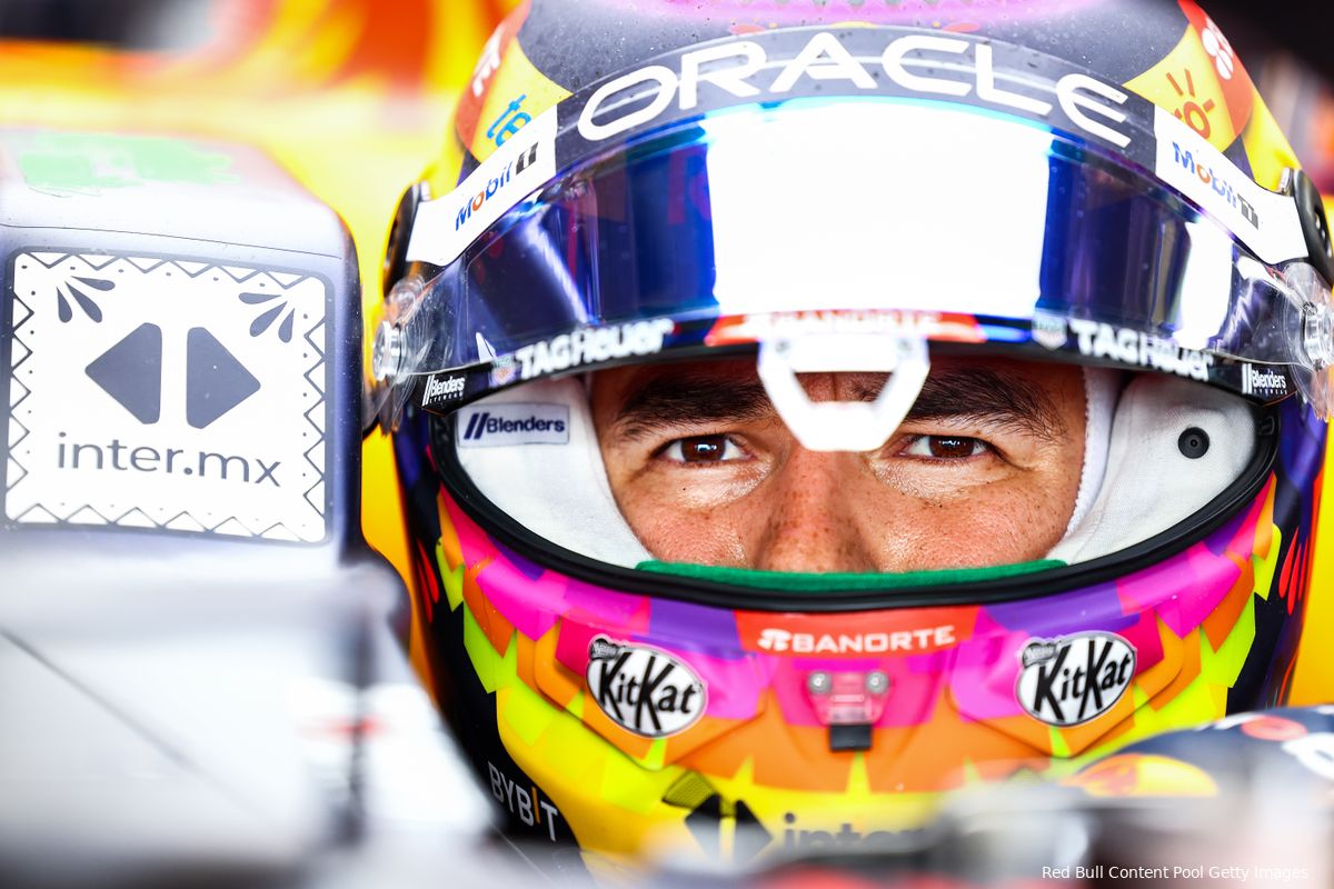 Pérez valt uit bij de start in thuisrace na botsing met Leclerc