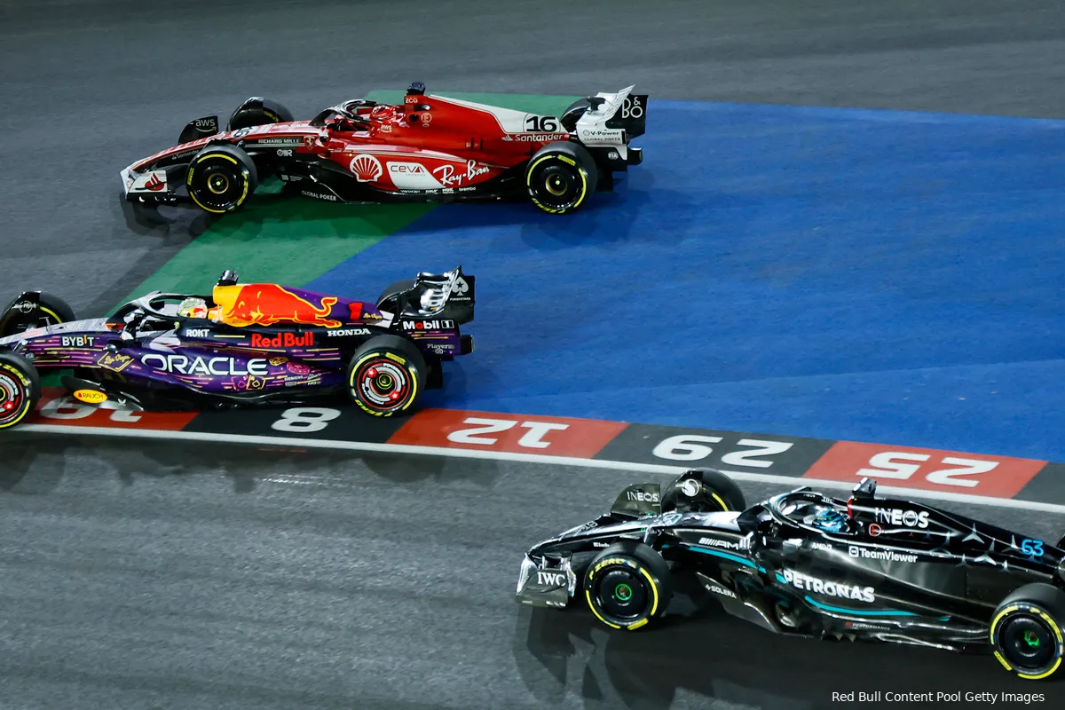 verstappen leclerc lasvegas redbull ferrari