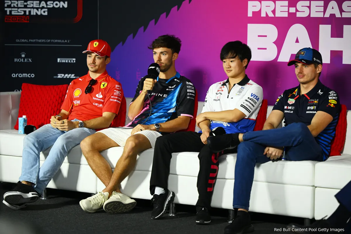 leclerc gasly tsunoda verstappen bahrein wintertest