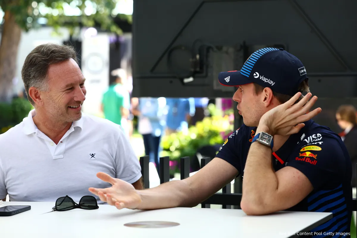 australie donderdag 2024 max verstappen christian horner 2