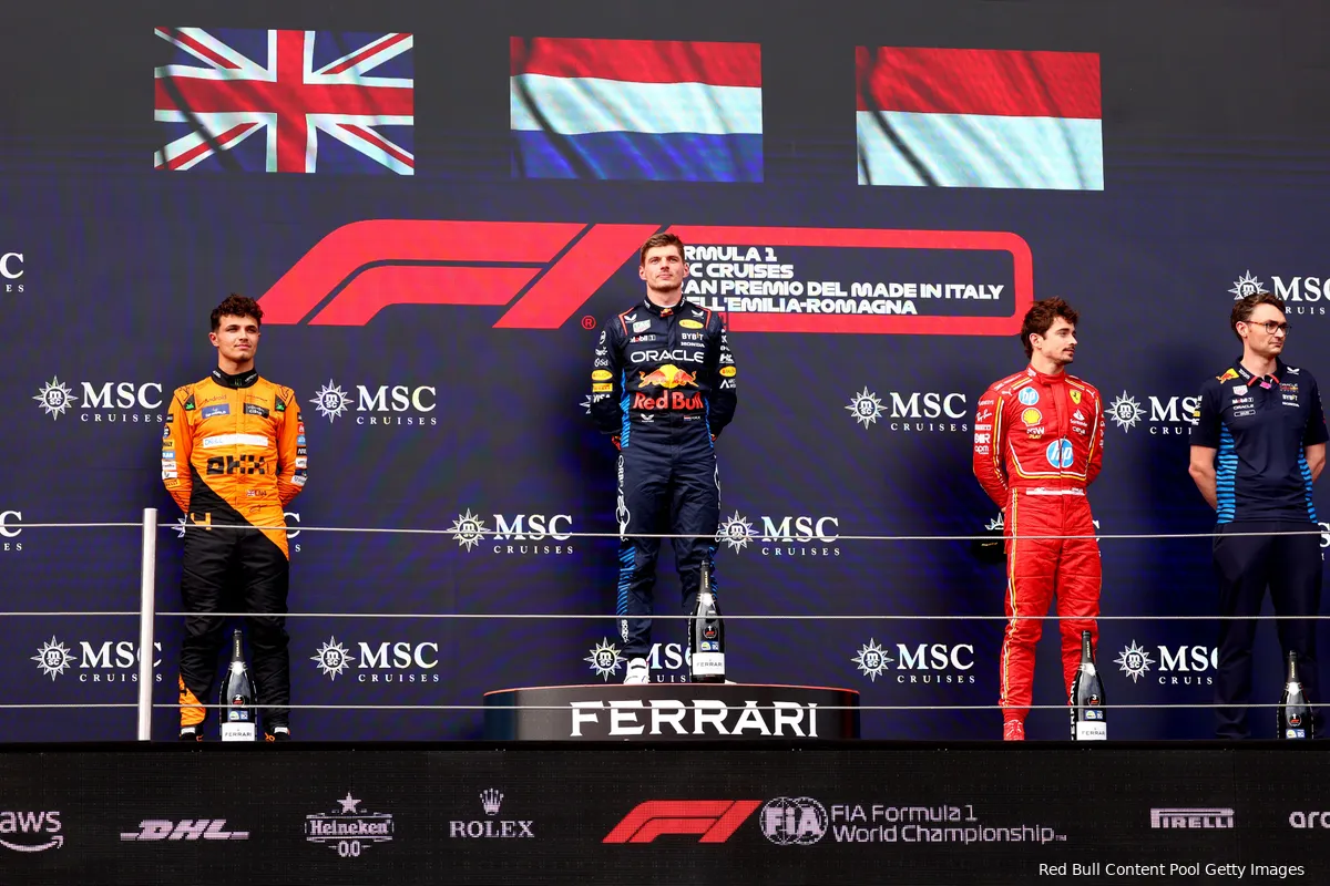 podium max verstappen lando norris charles leclerc 2