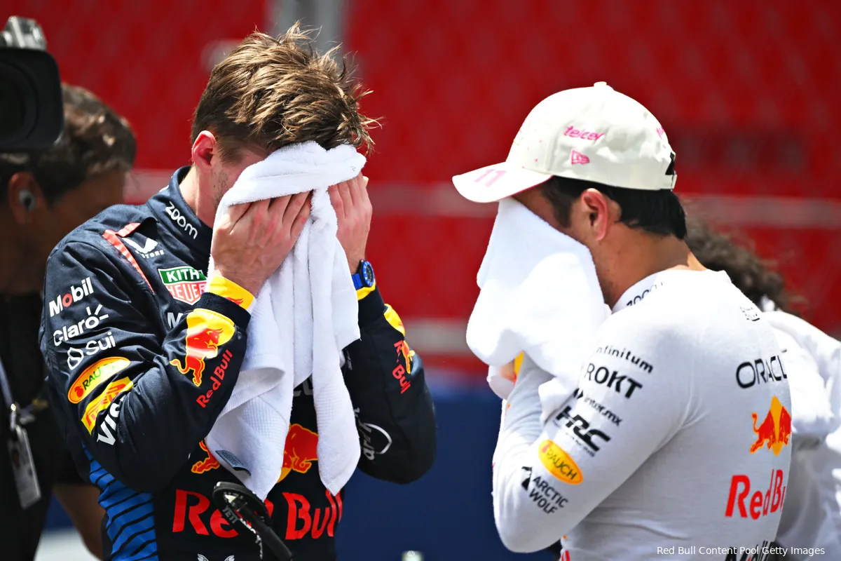 sergio perez redbullracing miami zaterdag 2024 max verstappen