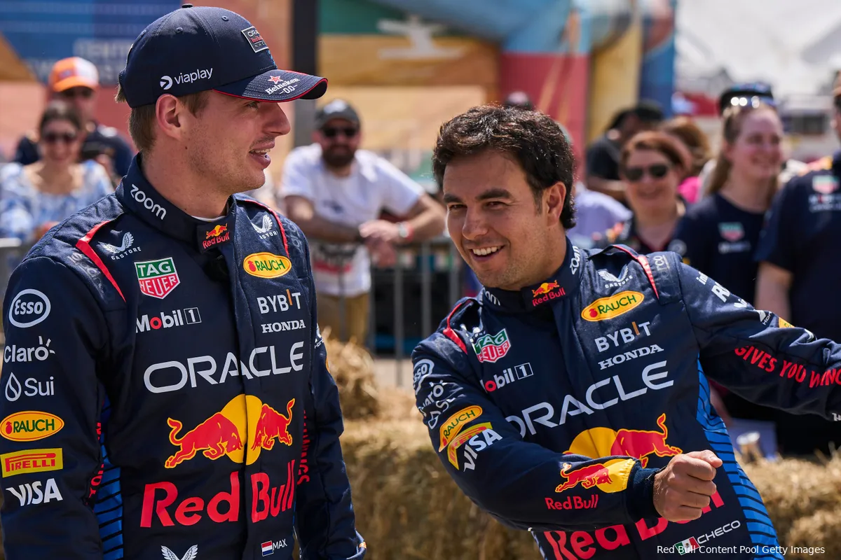 max verstappen sergio perez canada donderdag 1