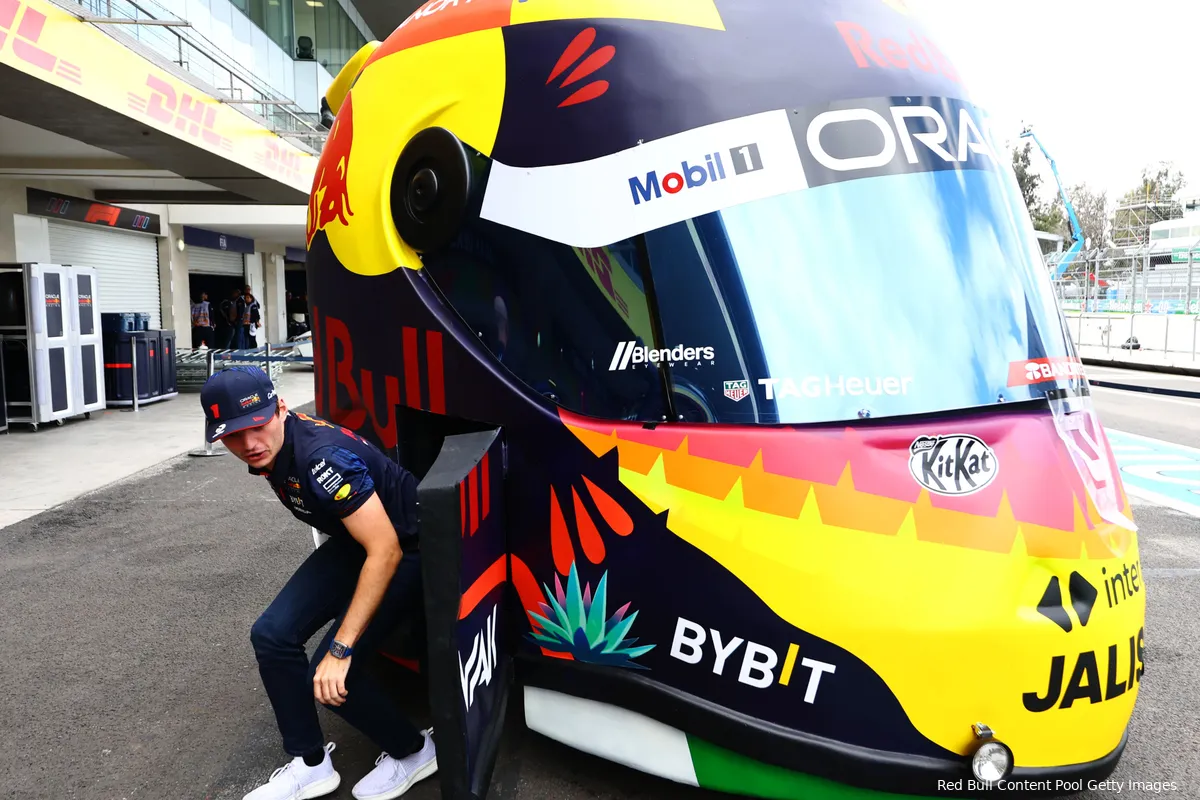 max verstappen speciale helm mexico 2023 groot