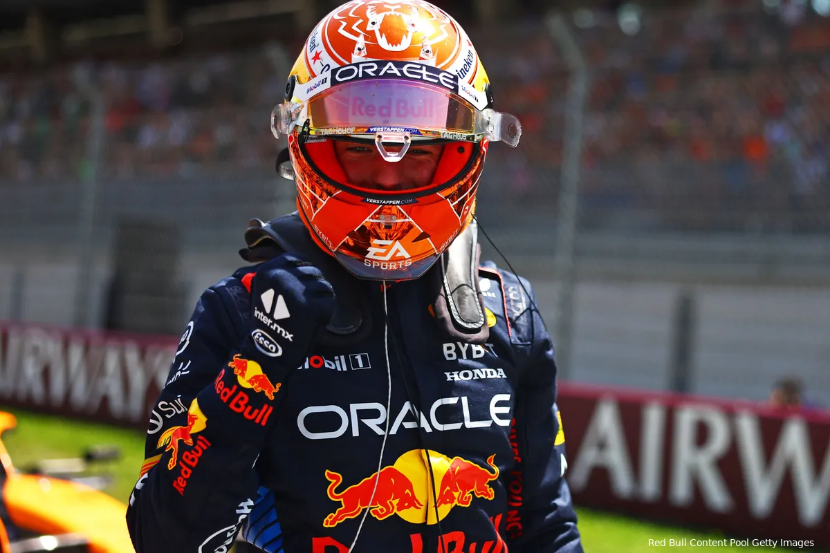 max verstappen sprint zege oostenrijk vuist blij