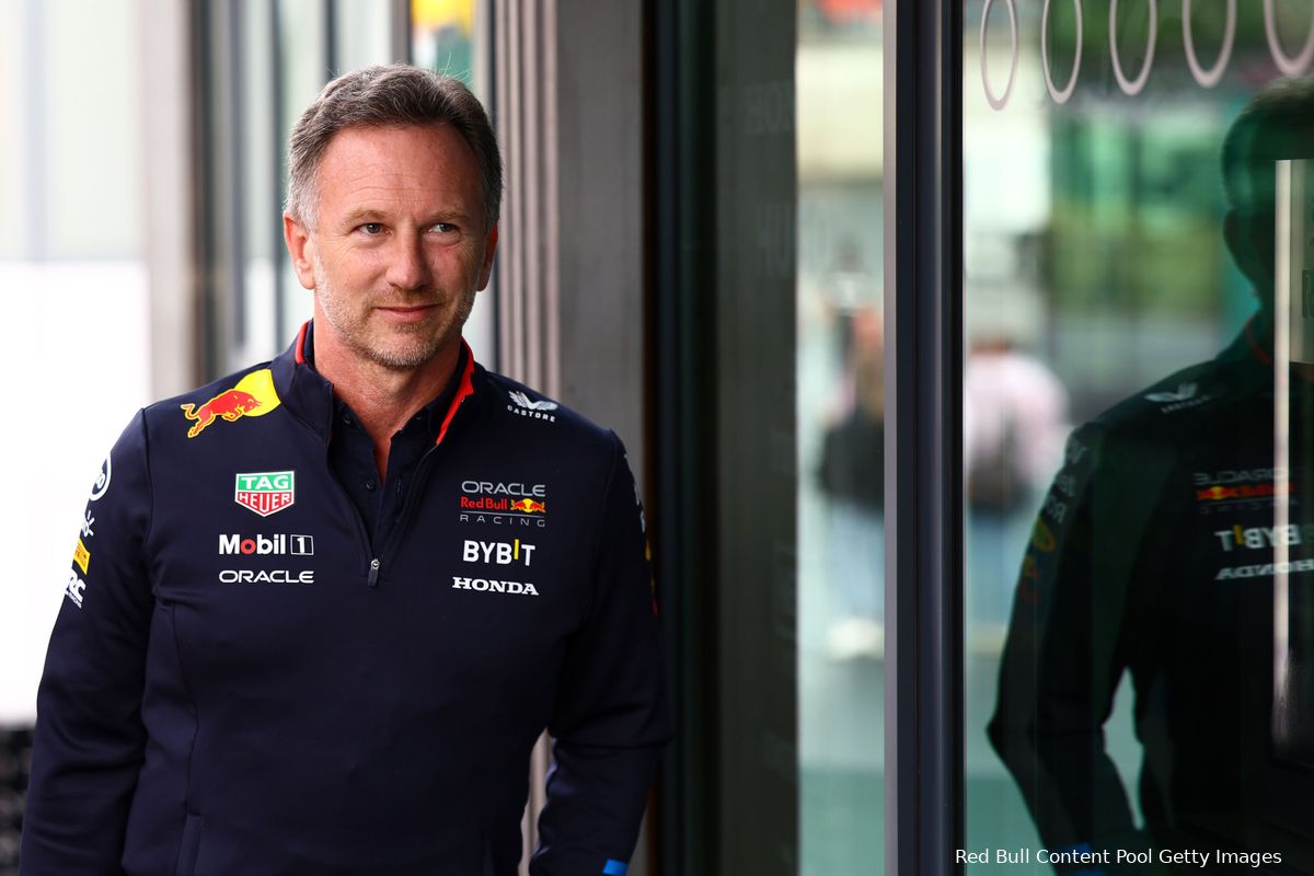 Horner waarschuwt alvast: 'Verstappen hoeft voorlopig geen motorstraf te incasseren'