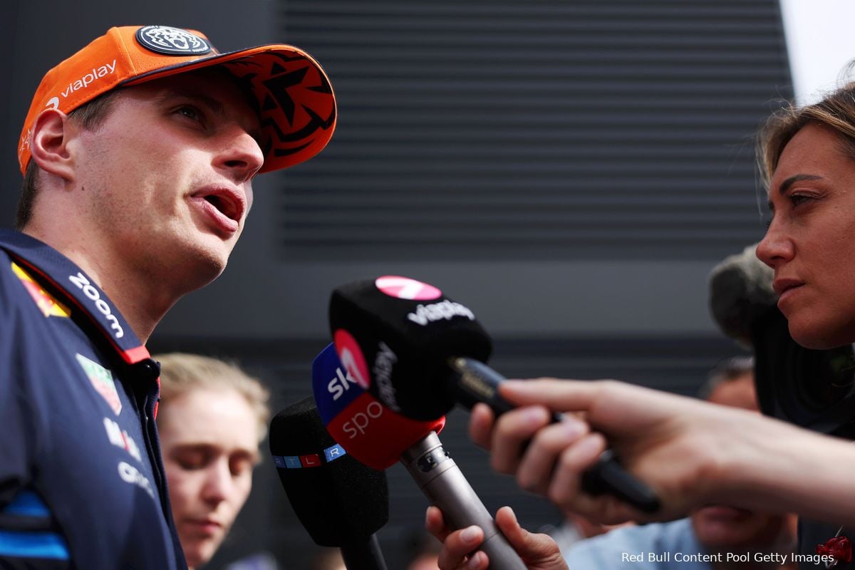 Verstappen dient interviewer van repliek: 'Ik zal wel naar een ander weekend gekeken hebben'