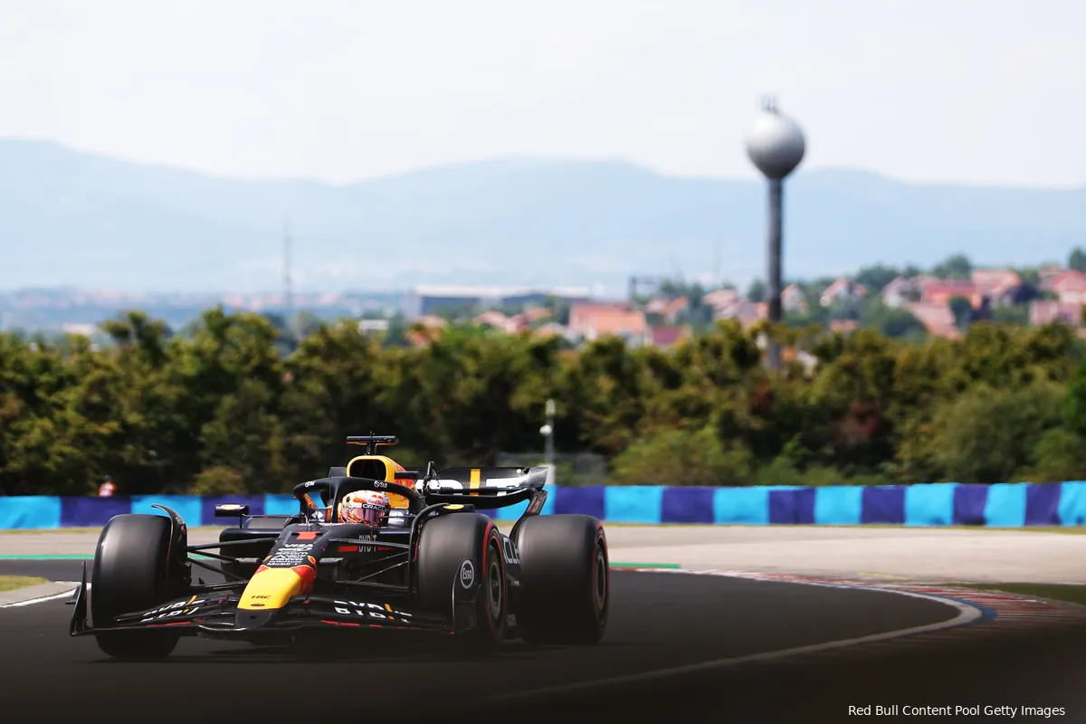 max verstappen rb20 red bull racing hongarije hungaroring vt1 1