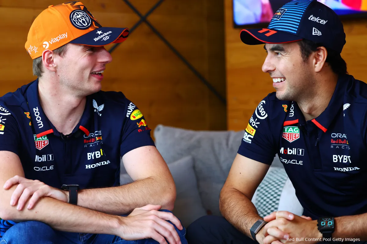 max verstappen sergio perez mediadag spa 2024