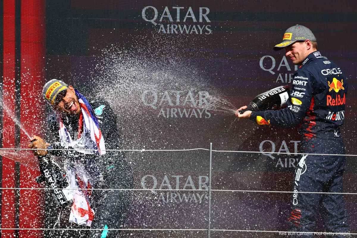 max verstappen silverstone groot brittannie engeland lewis hamilton podium