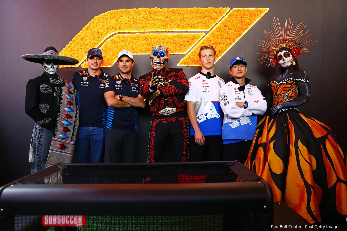max verstappen sergio perez yuki tsunoda liam lawson mexico 1