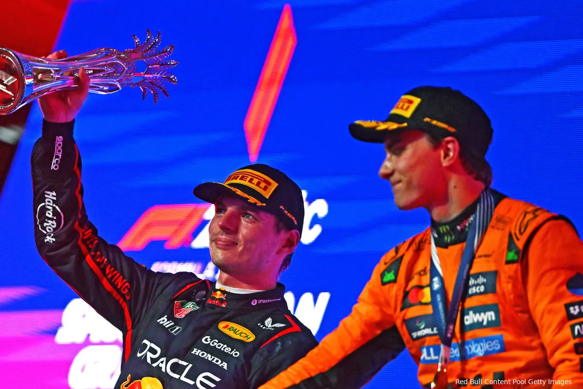 red bull racing max verstappen mclaren oscar piastri gp saoedi arabie 2025 zondag 2