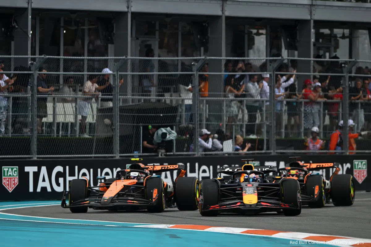 red bull racing max verstappen mclaren lando norris gp miami 2025 zondag 3