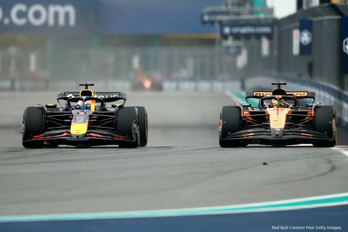 red bull racing max verstappen miami gp 2025 zondag mclaren oscar piastri