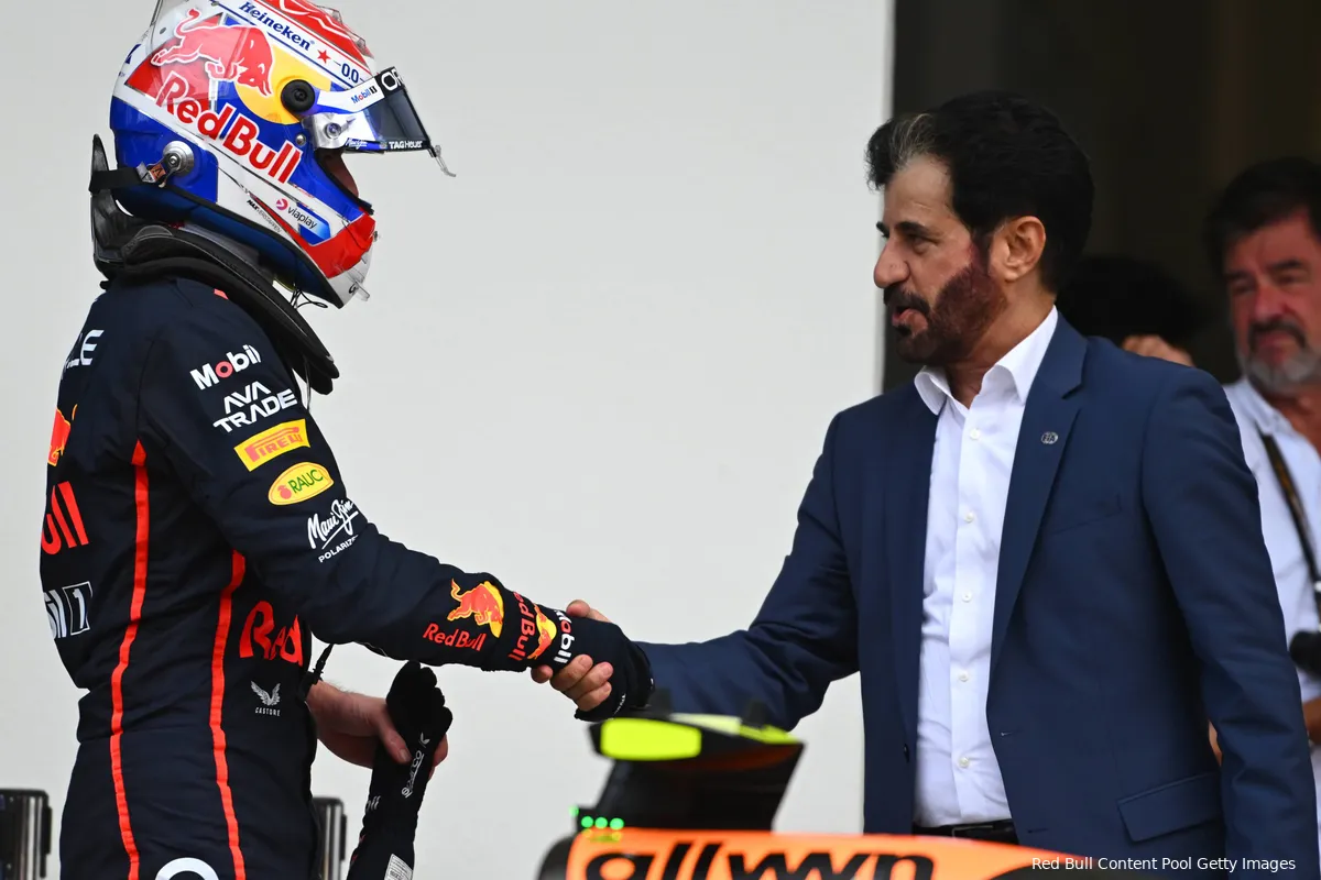 red bull racing max verstappen mohammed ben sulayem fia gp miami 2025 zaterdag