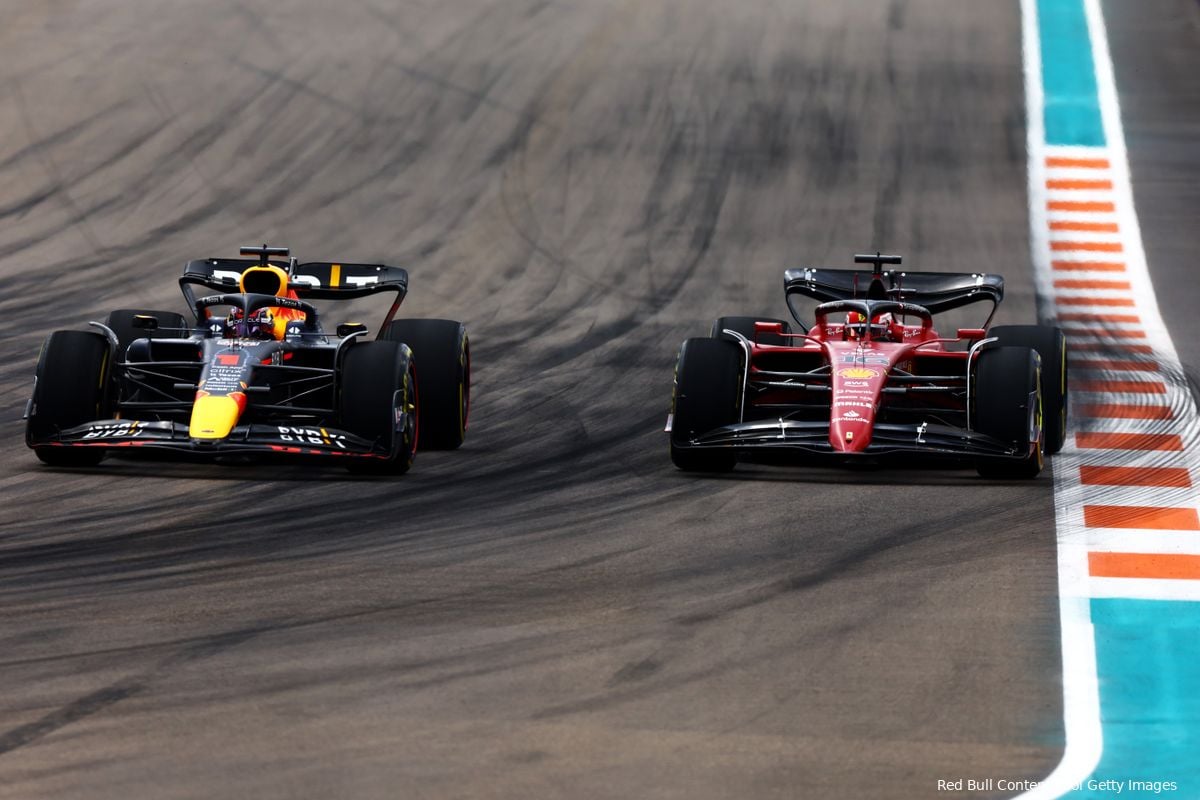 Leclerc verrast: 'Niet verwacht dat Verstappen daar zo veel grip zou hebben'
