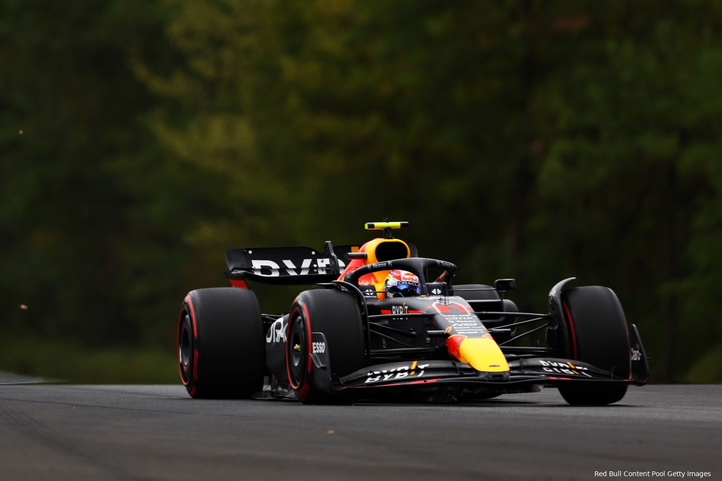 Pérez kon het niet waarmaken tijdens de kwalificatie van de Grand Prix van Hongarije 2022.