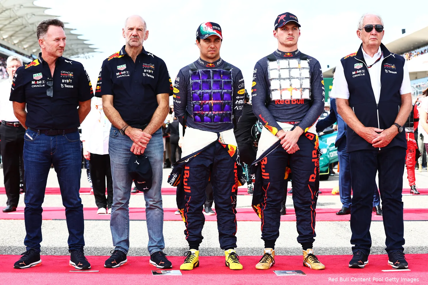 adrian newey helmut marko christian horner max verstappen sergio perez red bull racing f1 gp verenigde staten 2022