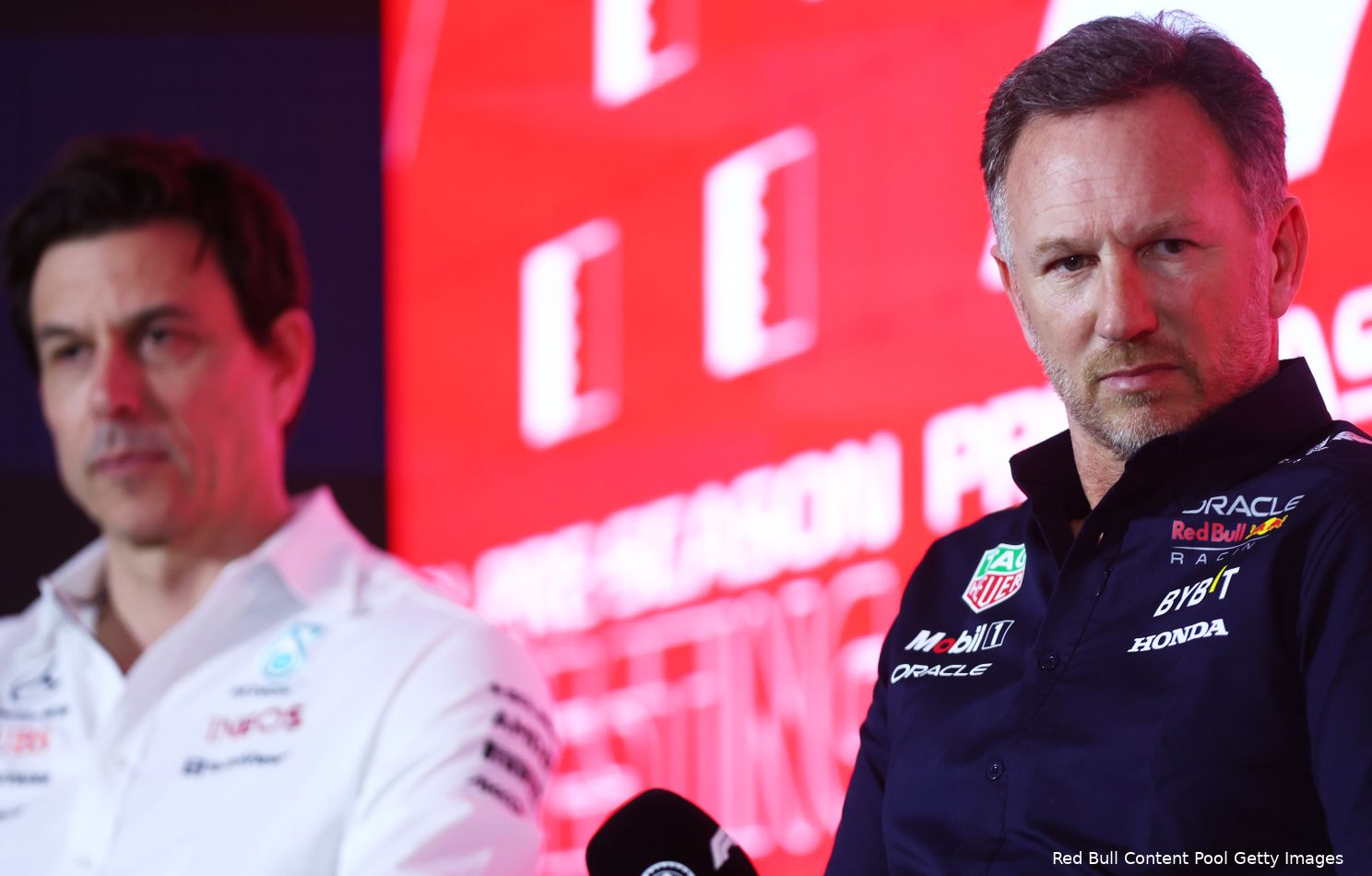 toto wolff christian horner red bull racing f1 testing bahrein 2023