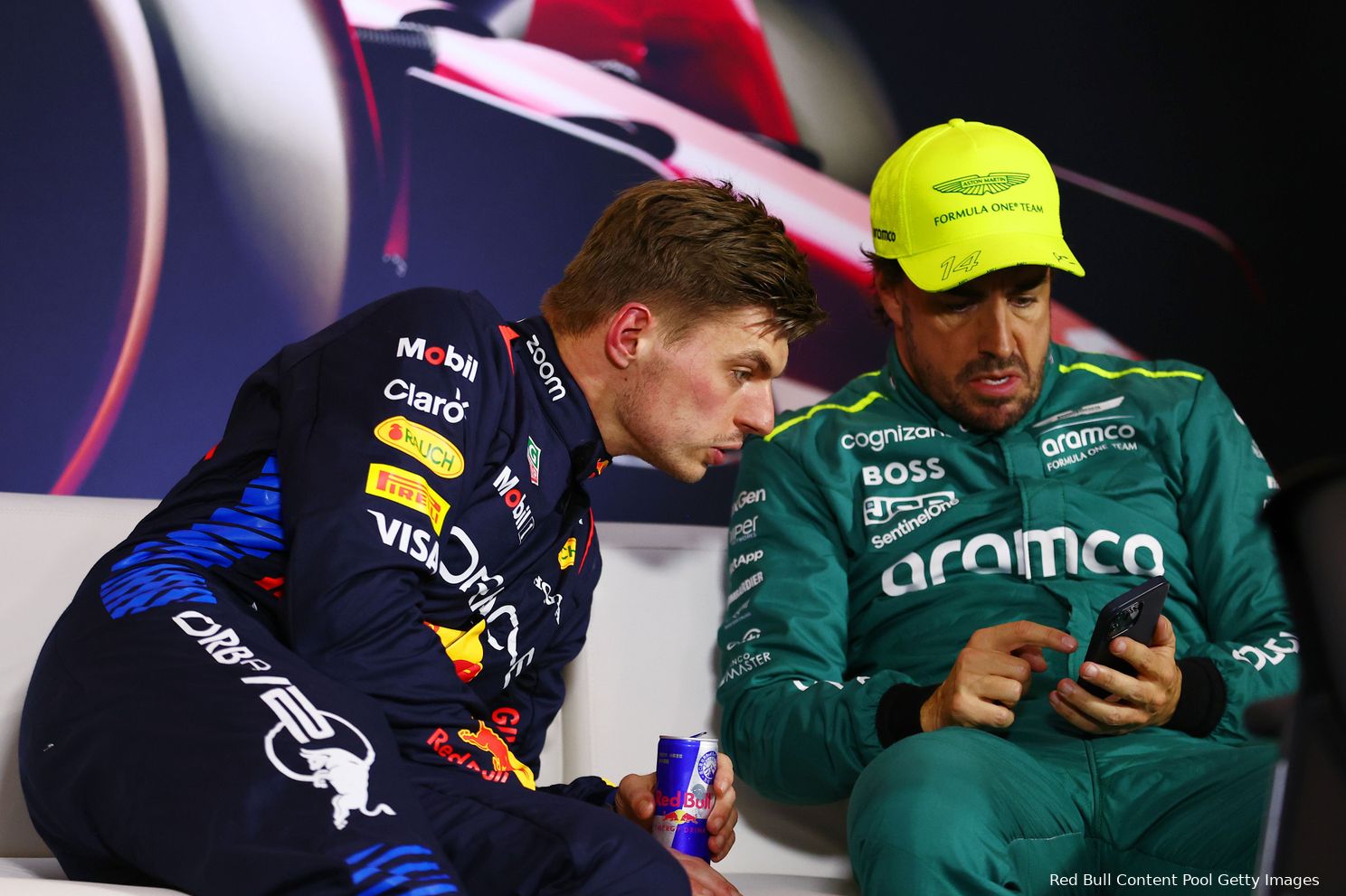 verstappen max fernando alonso china telefoon