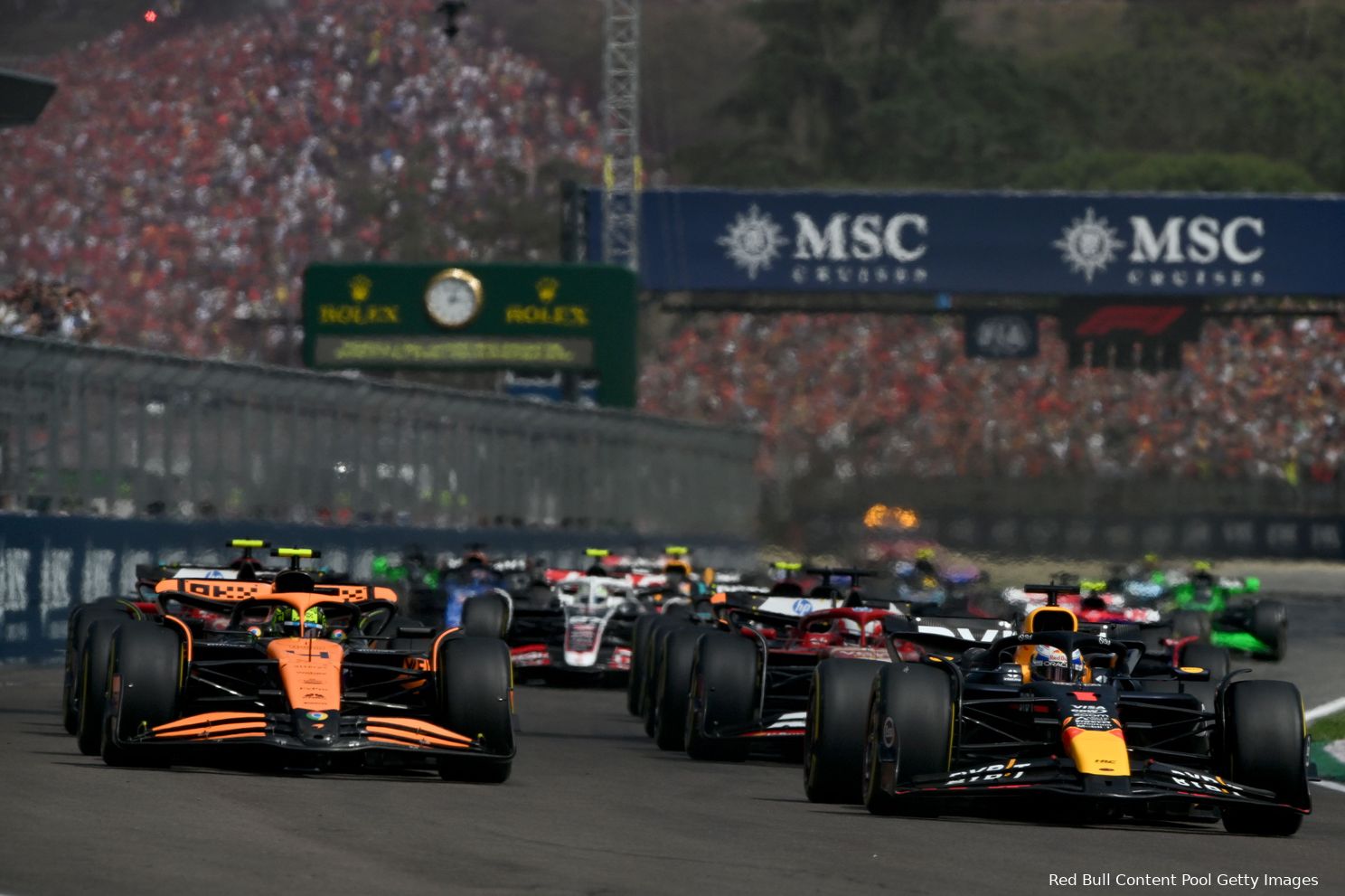 imola 2024 start max verstappen lando norris charles leclerc carlos sainz oscar piastri 1 22