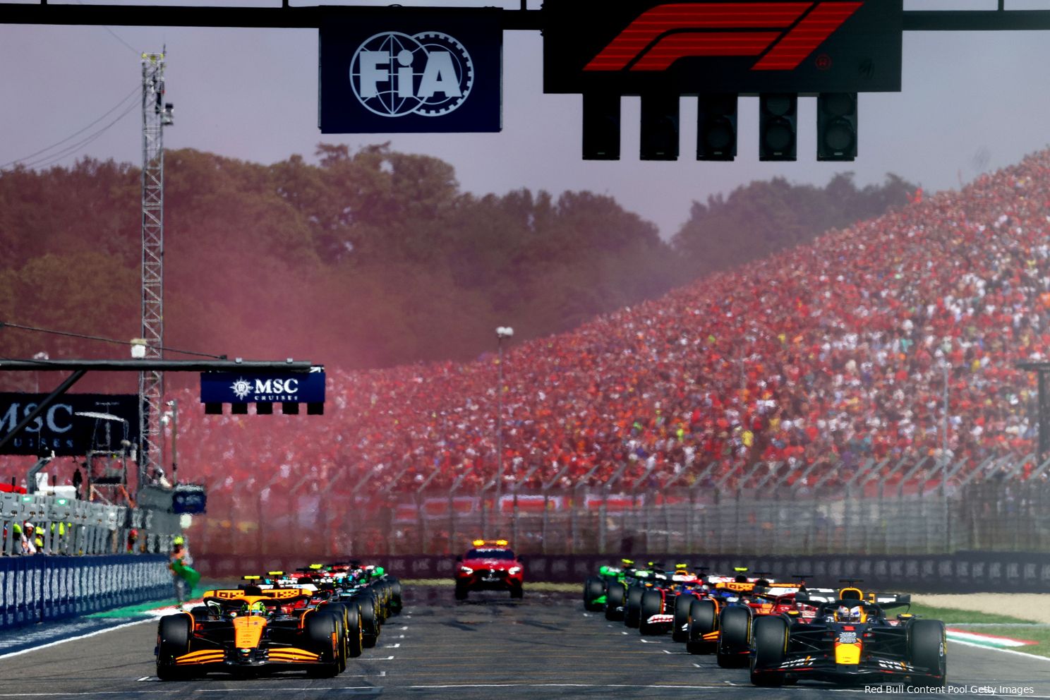 imola 2024 start max verstappen lando norris charles leclerc carlos sainz oscar piastri 8