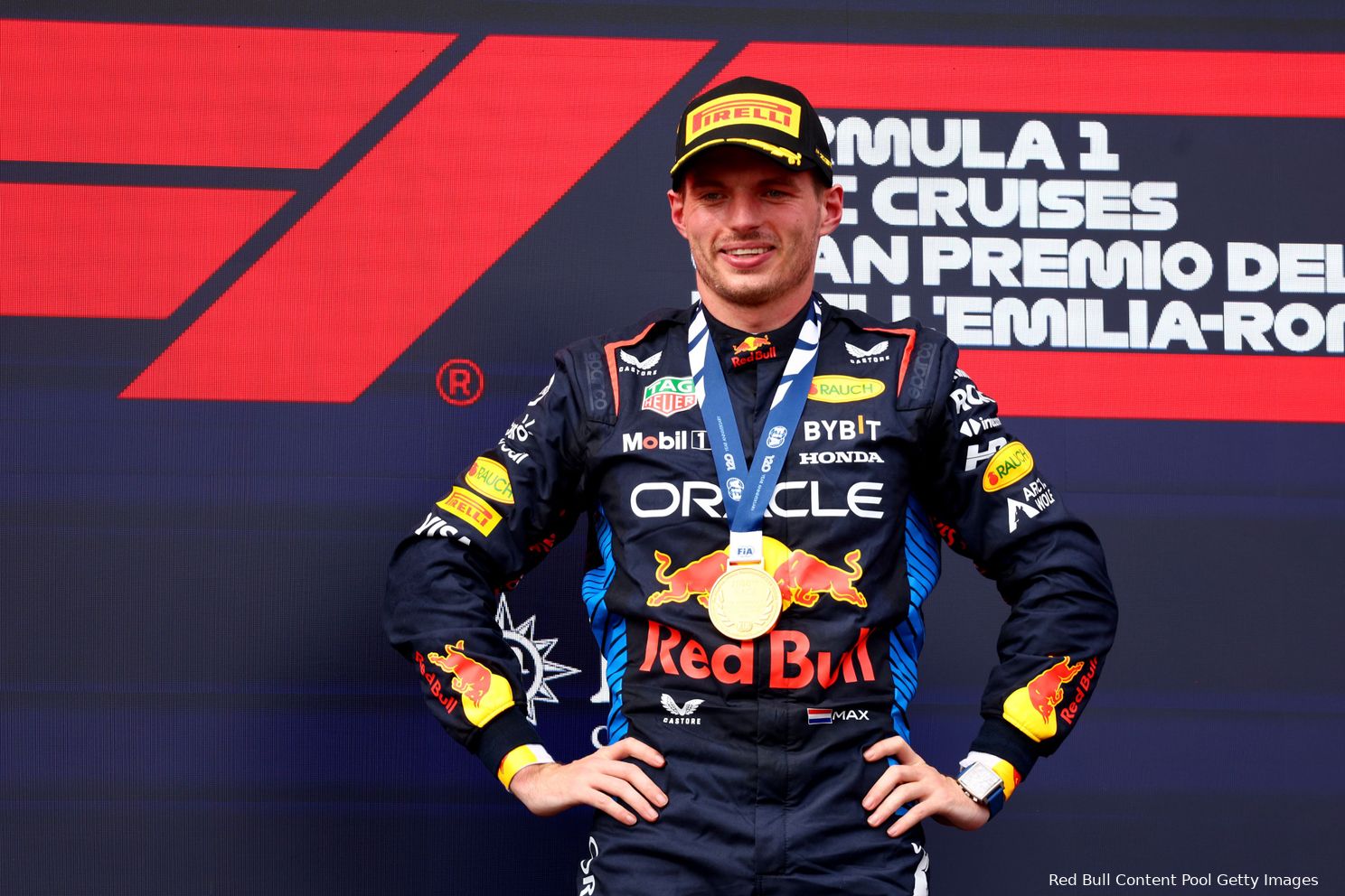 max verstappen win red bull racing imola 2024 juich 2 medaille