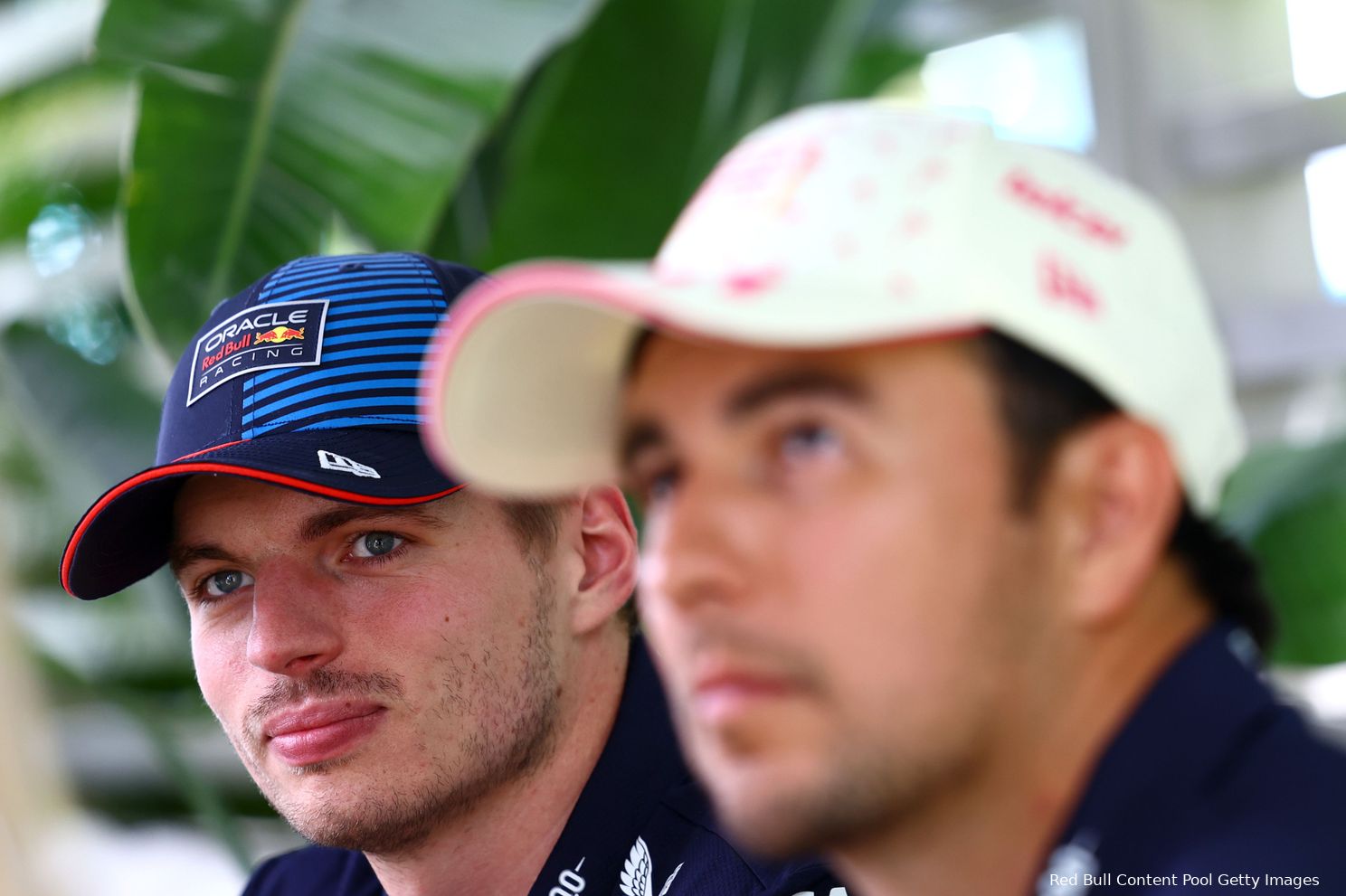 sergio perez redbullracing miami mediadag max verstappen