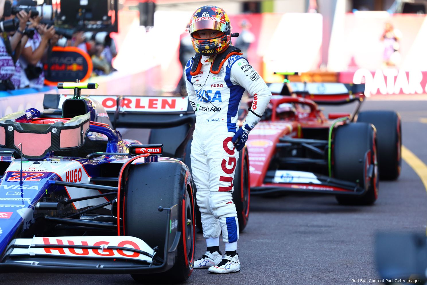 Yuki Tsunoda, wederom in Q3, kwalificatie Grand Prix van Monaco, 2024.