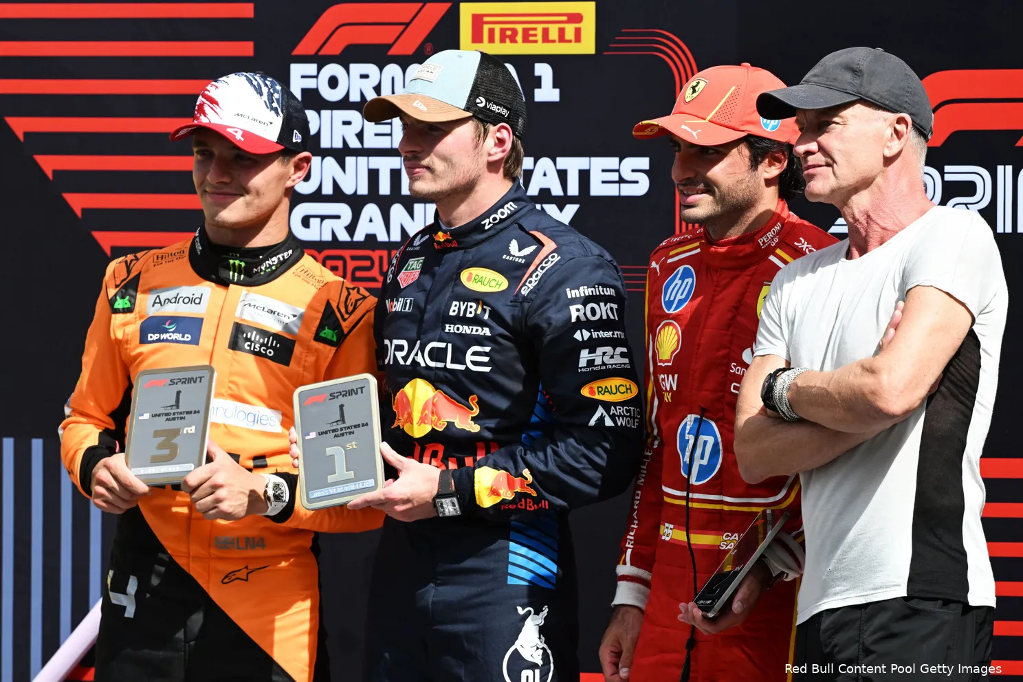 max verstappen carlos sainz post sprintrace zaterdag 2024 lando norris
