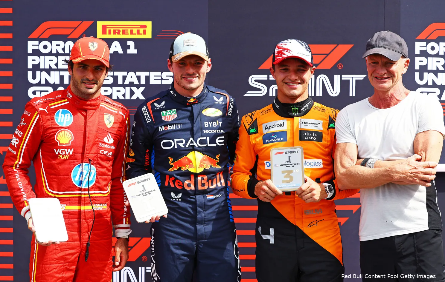 max verstappen carlos sainz post sprintrace zaterdag 2024 lando norris