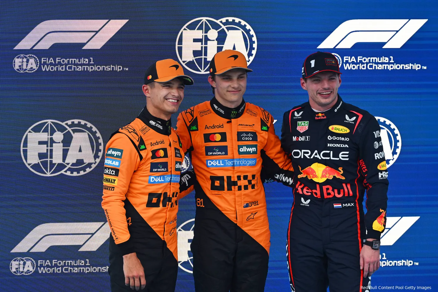 max verstappen red bull racing gp spanje 2025 zaterdag kwalificatie mclaren lando norris oscar piastri 3