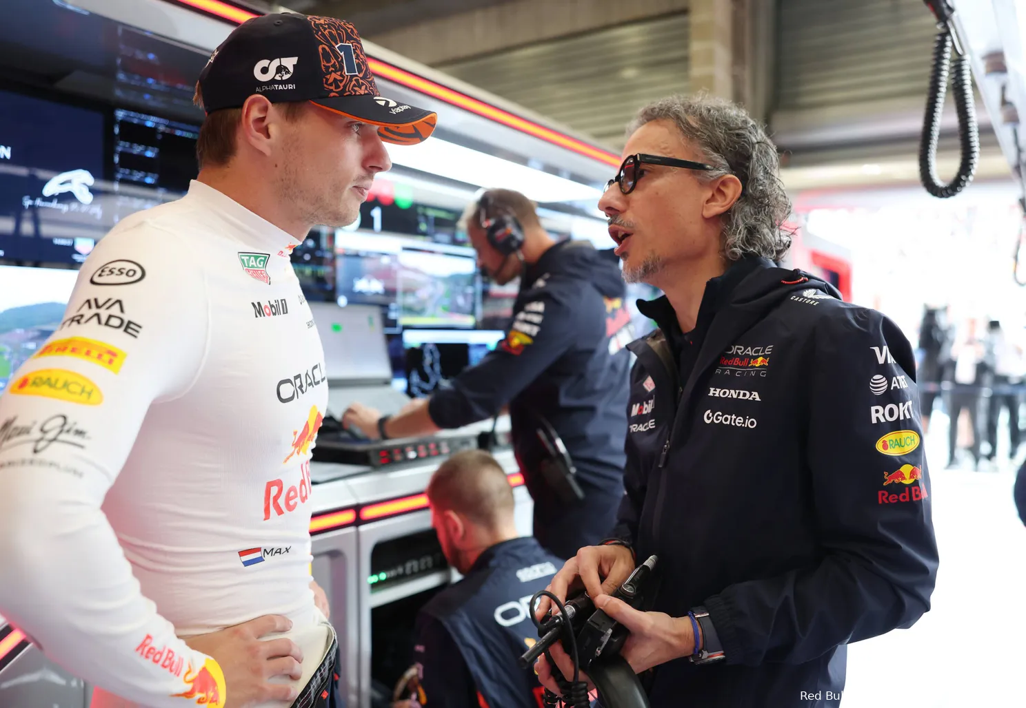 red-bull-racing-max-verstappen-laurent-mekies-gp-belgie-2025-zondag