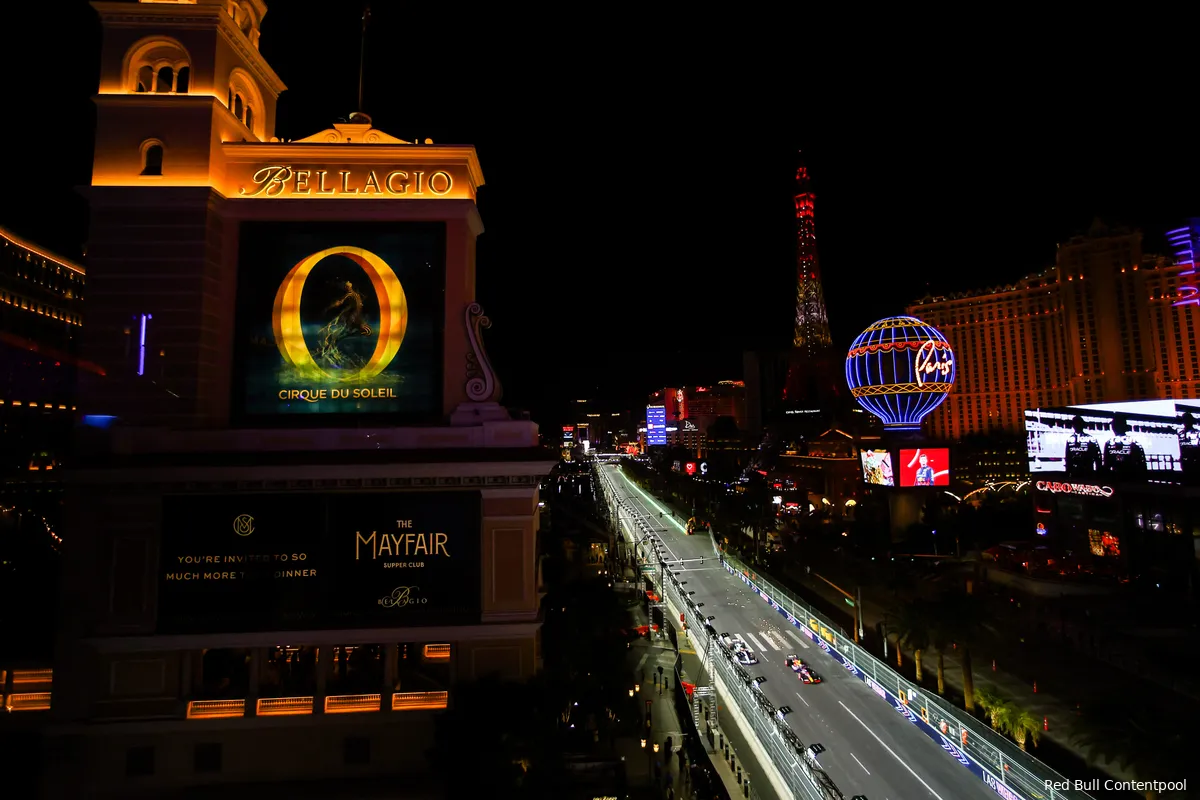 De startopstelling van Formule 1 Grand Prix Las Vegas 2023