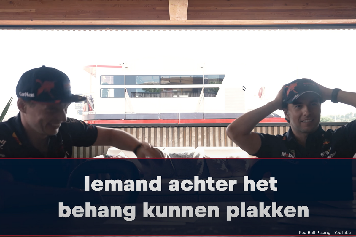 VIDEO: beetje Spaans, beetje Nederlands’ - Verstappen en Perez spelen taalspel samen