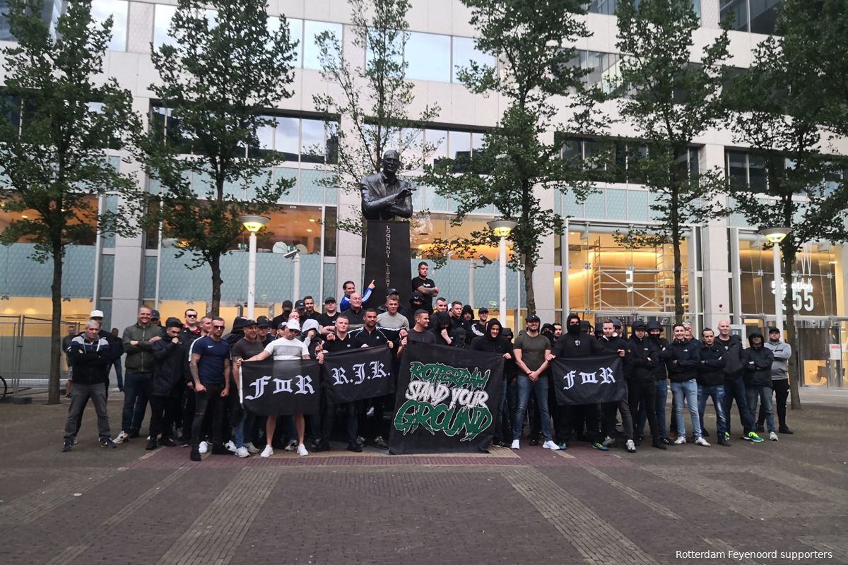 Feyenoord-supporters waken over beeld Pim Fortuyn: 'Niemand verslaat de Rotterdamse hooligans!'