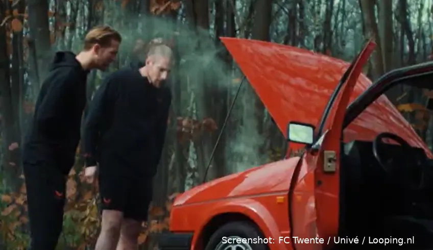 michel vlap lars unnerstall kapotte auto reclame fc twente unive looping 2025