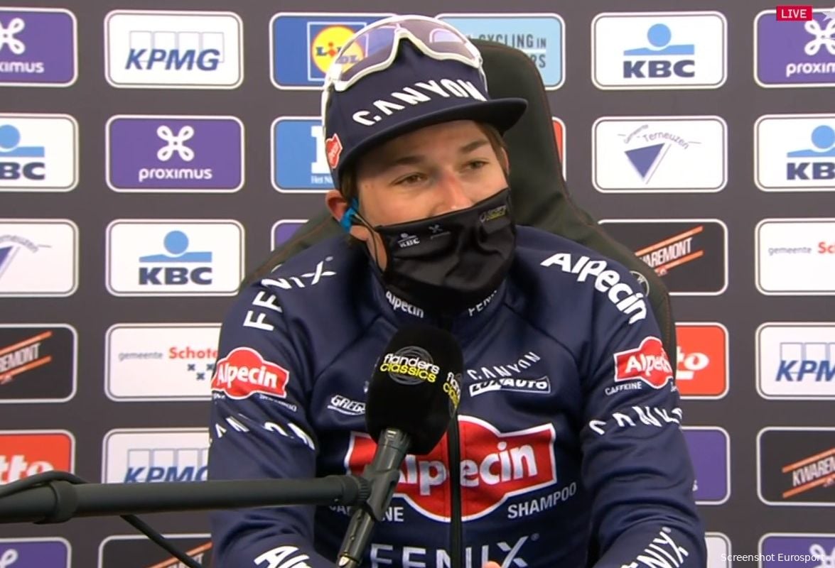 Philipsen verrast door massasprint in GP de Denain: 'Mathieu had zeker een harde wedstrijd gemaakt'
