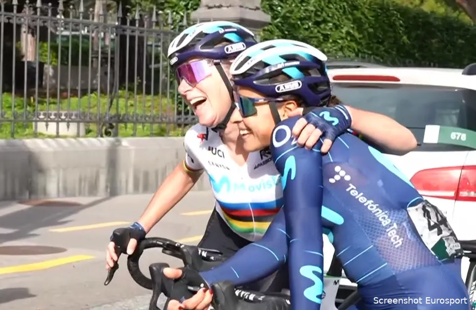 Van Vleuten ziet ploeggenote Sierra overtuigend winnen in zware eerste etappe in Romandië