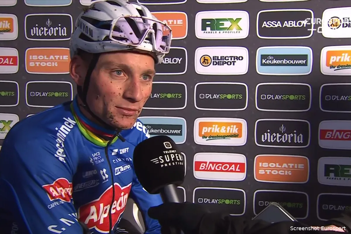 Van der Poel gehavend aan knie en schouder, maar start wel in Antwerpen: 'Jawel, jawel'