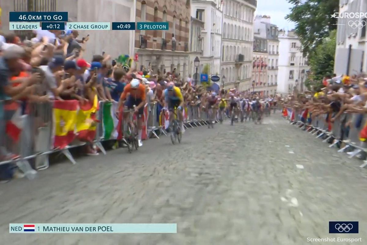 LIVE wegrit Olympische Spelen 2024 mannen Van der Poel en Van Aert