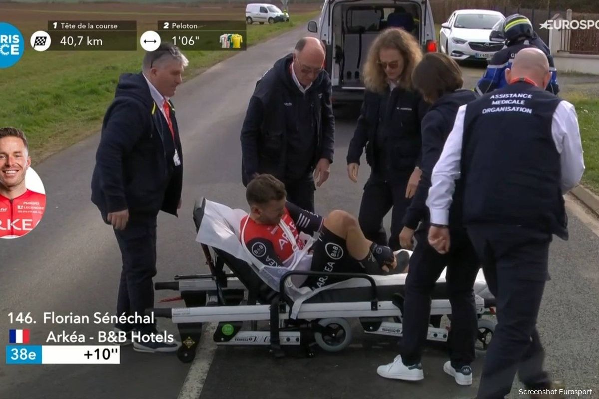 🎥 Sénéchal grootste slachtoffer van crash Parijs-Nice: Fransman moet kruis maken over klassiekers