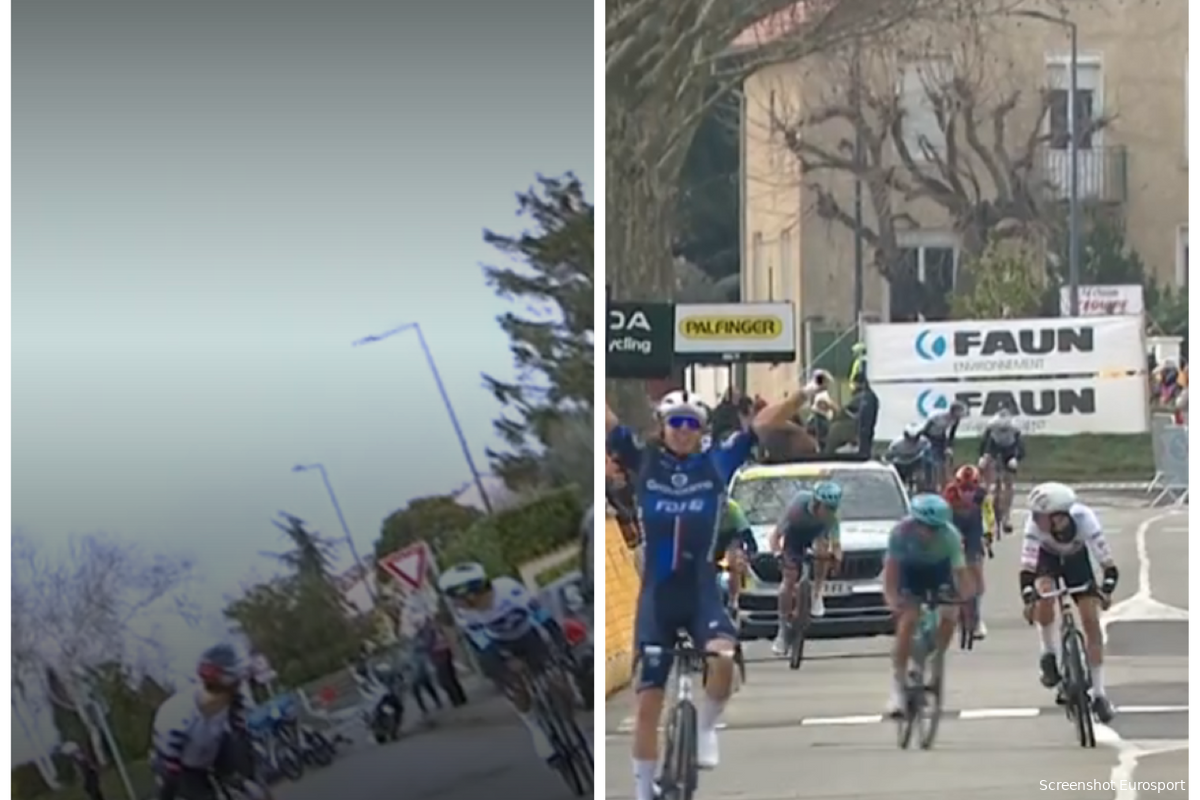 Drama in Frankrijk! Hirschi en co nemen verkeerde afslag, Gregoire profiteert en komt solo aan in Faun-Ardèche Classic