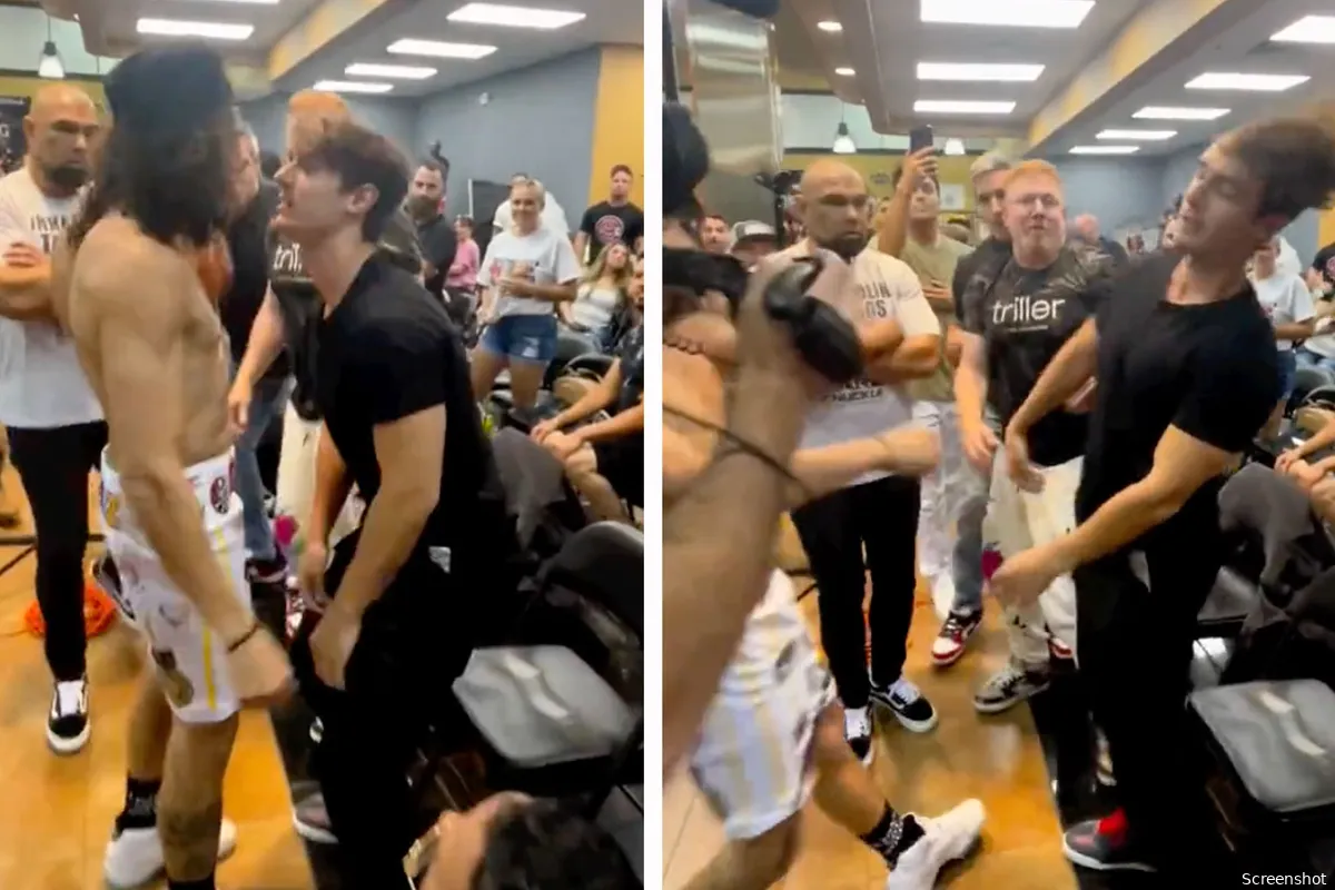 PATS! TikTok-ster Bryce Hall in gezicht geklapt door bekende vechter | video