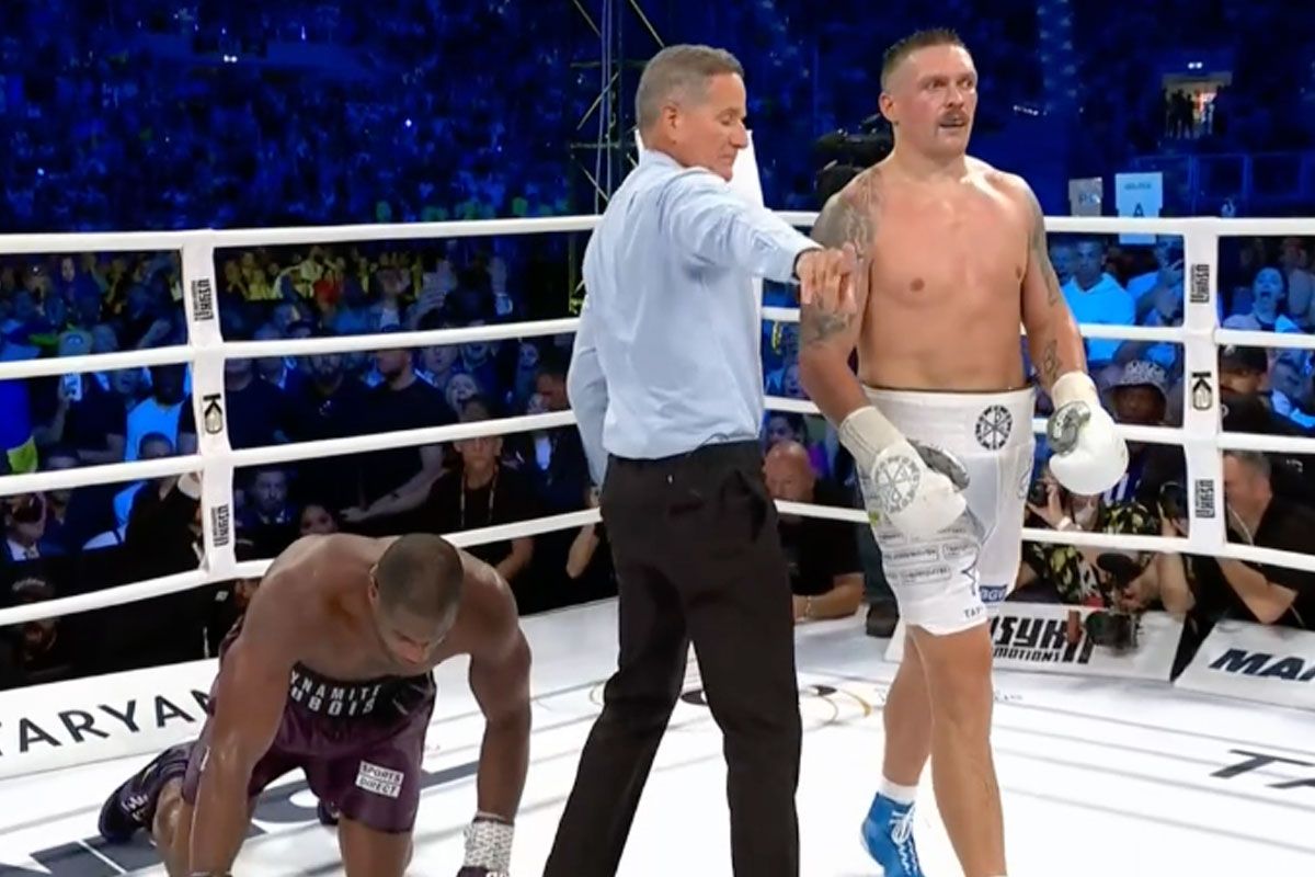 Oleksandr Usyk slaat Daniel Dubois knock-out in episch gevecht en behoudt titels
