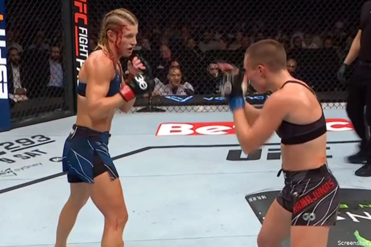 📸 Flink gewonde 'bikkelharde tante' Rose Namajunas knokte door tegen Manon Fiorot