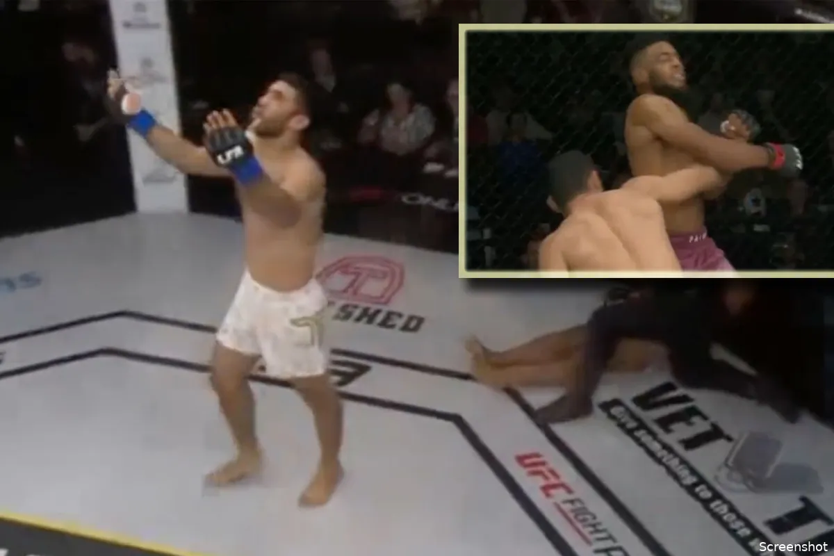 🎥 Kooivechter scoort eentraps knockout wonder: Laat rivaal 'slapend' in de kooi achter