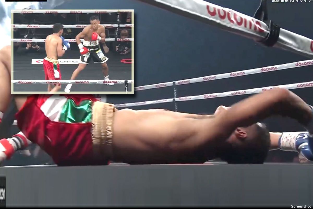 'Knock-out Sensatie!'  K-1 legende Takei slaat Maldonado onderuit in Tokyo boksmatch