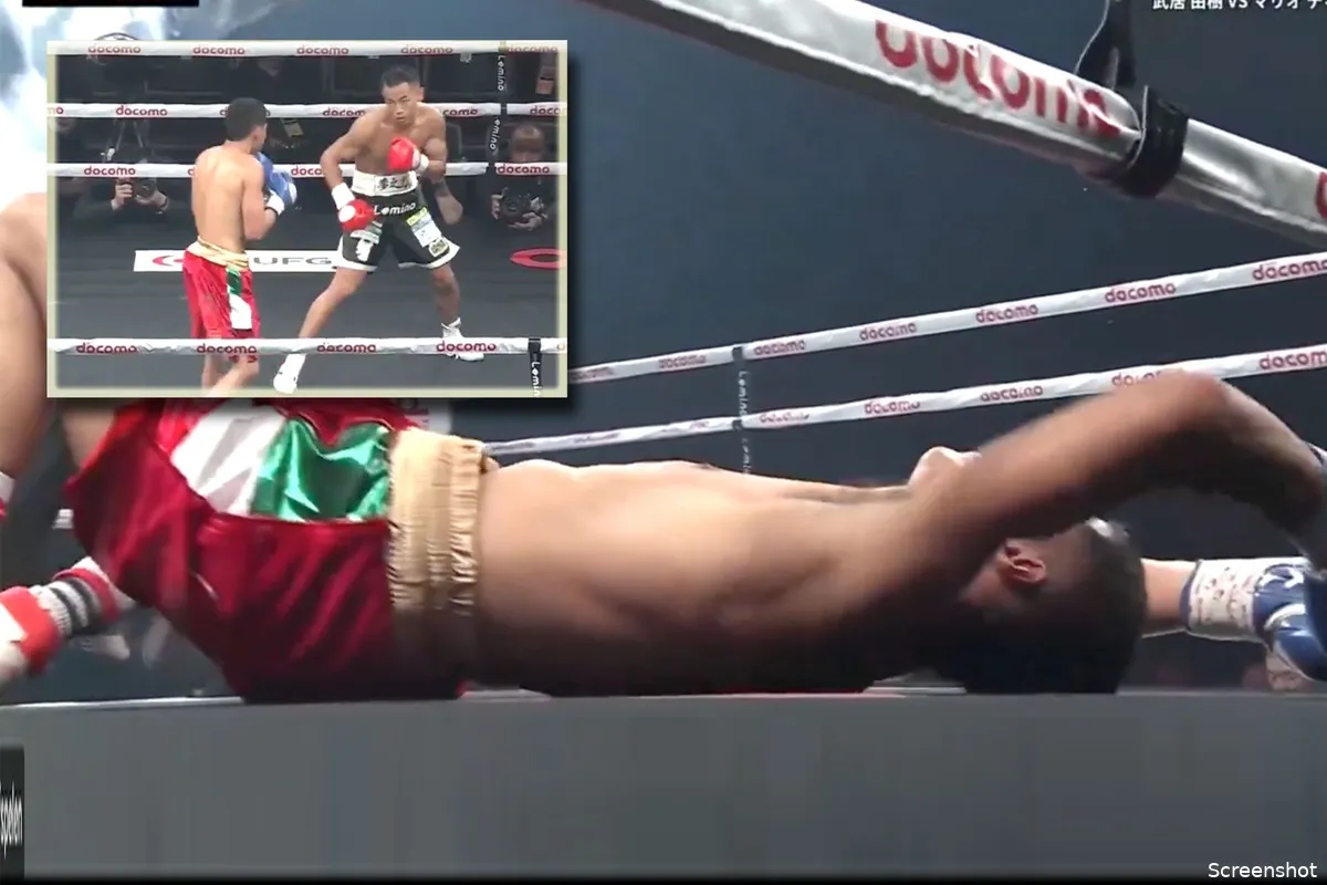 'Knock-out Sensatie!'  K-1 legende Takei slaat Maldonado onderuit in Tokyo boksmatch