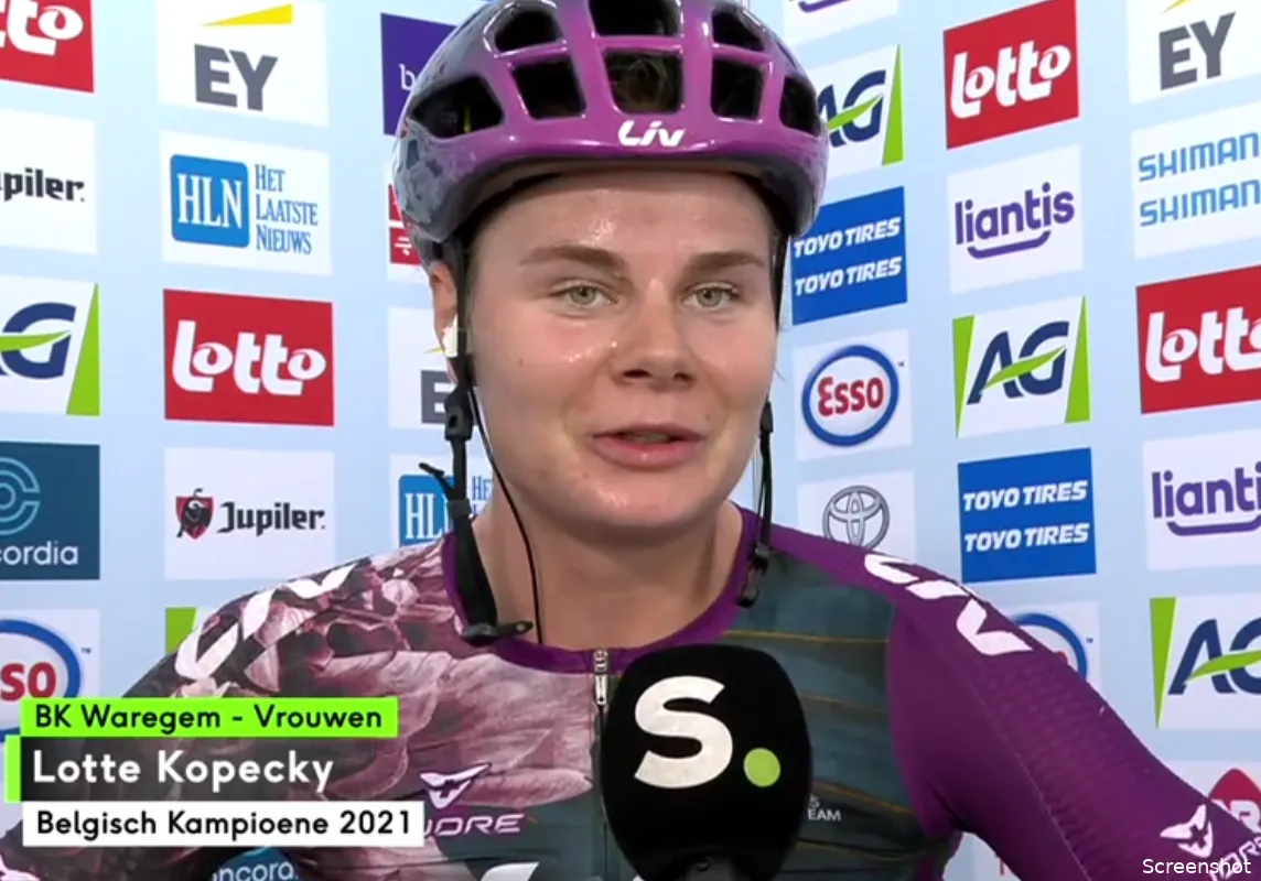 Kopecky met 'slechte benen' naar dubbelslag: 'Wilde niet gokken op sprint'